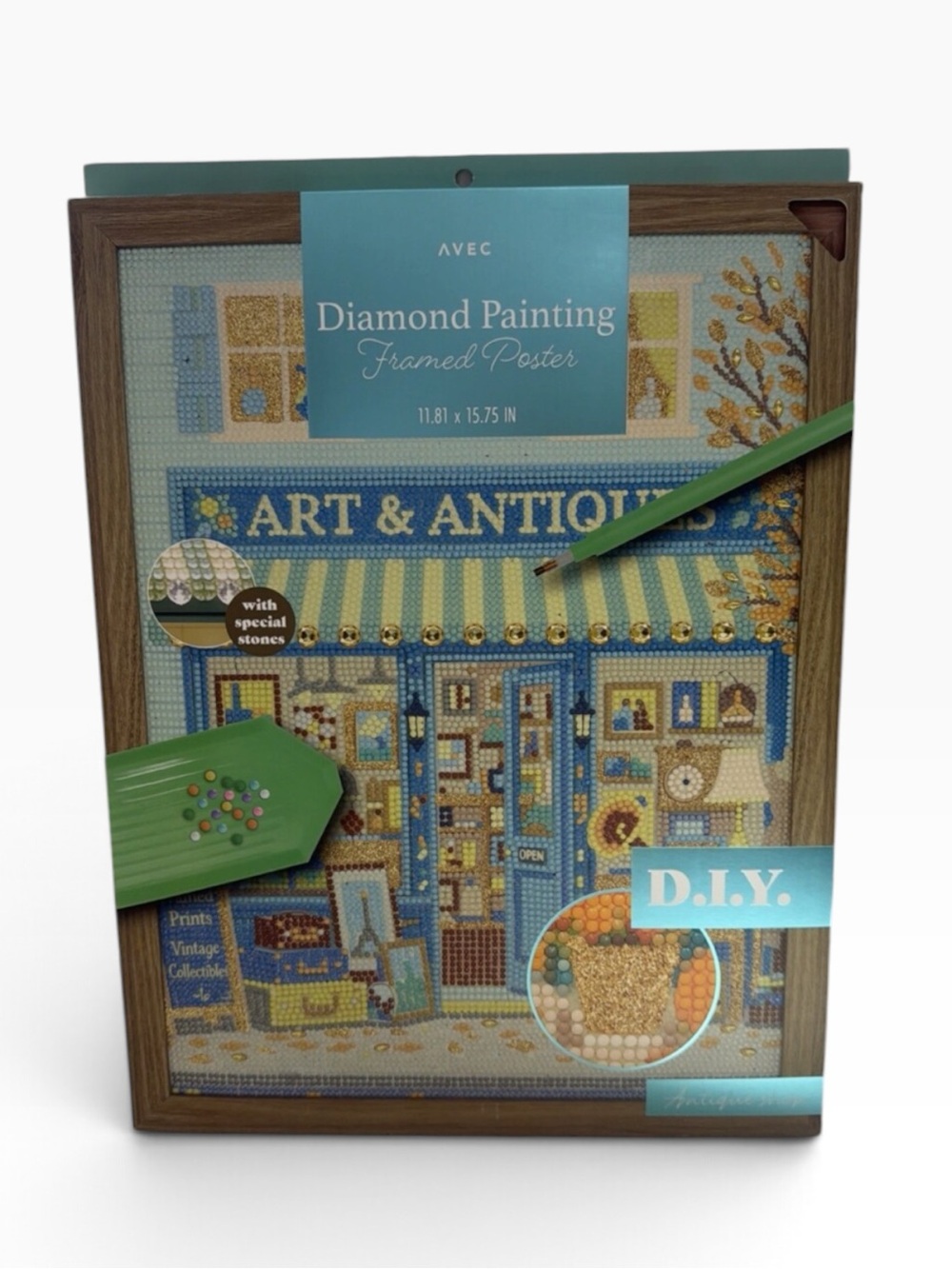 Diamond DIY Painting Framed Art & Antiques Shop Wall Art